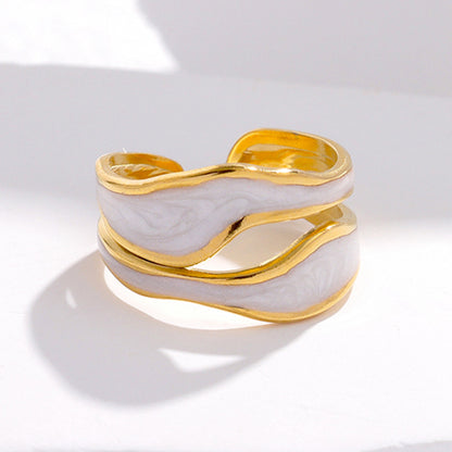 Women's Electroplated Stainless Steel Adjustable Ring | 3 Colours