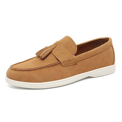 Men's Suede Tassel Brogue Slip-On Loafers | EU 39-45