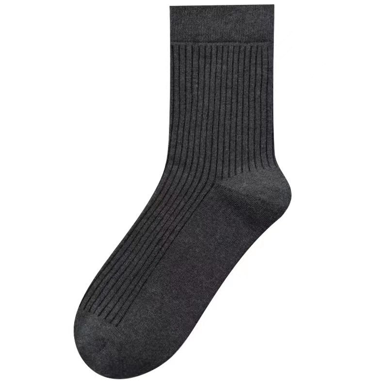 Men's 100% Cotton Mid-Calf Socks – Non-Slip Antibacterial Odour-Resistant 27 Colours