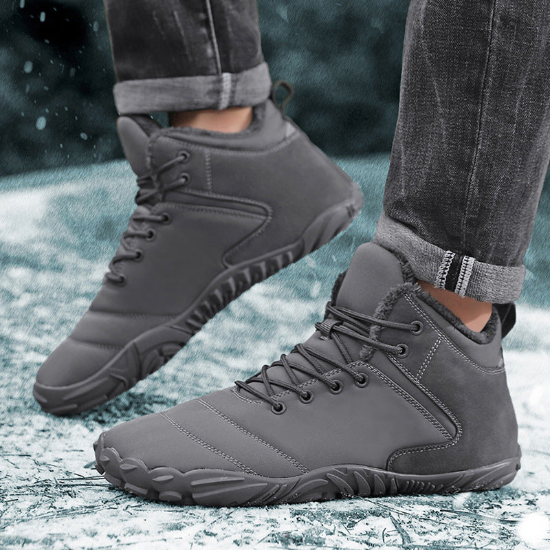 Plush-Lined Warm Cotton Boots | Unisex Slip-On Winter