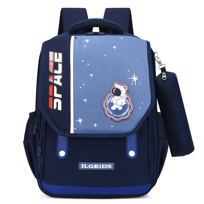 Kids' Lightweight Nylon School Backpack – Burden-Reducing Primary School Bag