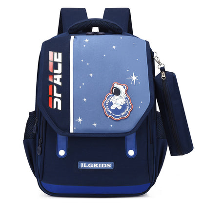 Kids' Lightweight Nylon School Backpack – Burden-Reducing Primary School Bag