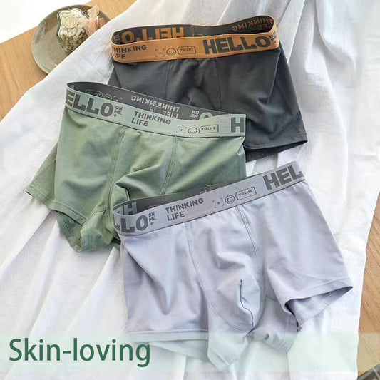 Men's Polyester Boxer Briefs 4-Pack – Breathable Mid-Waist Underwear
