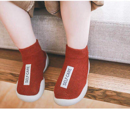 Baby & Toddler Soft-Sole Non-Slip Indoor Shoes | Breathable Cotton Letter Print Shoes