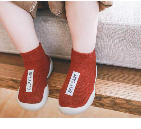 Baby & Toddler Soft-Sole Non-Slip Indoor Shoes | Breathable Cotton Letter Print Shoes