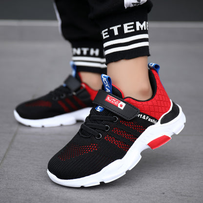 Boys' Velcro Sports Shoes | Lightweight Artificial Leather | EU 28-39