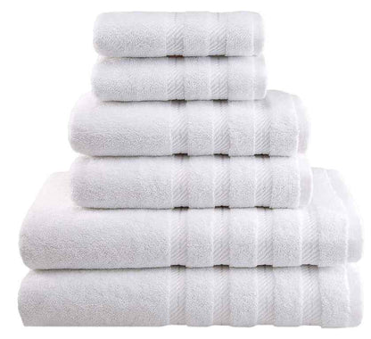 Long Staple Cotton Towel Set – Absorbent 3-Piece Bath Towel Bundle