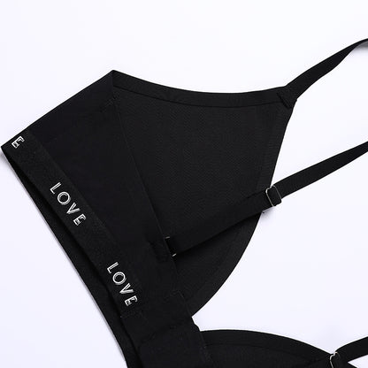 Seamless Ice Silk Wire-Free Sports Bra and Shorts Set | Black | S-XL