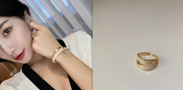Adjustable Layered Shellfish Bracelet for Women