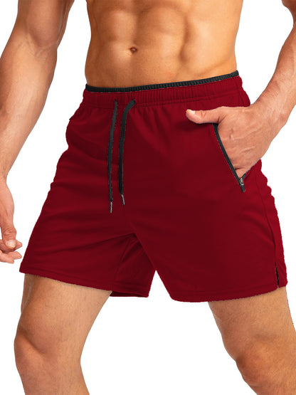 Men's Quick-Dry Running Shorts | Belt & Zipper Pocket Lightweight S-3XL