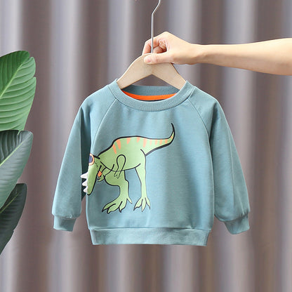 Children's Dinosaur Cartoon Sweatshirt | 95% Cotton Kids Top 80–120cm