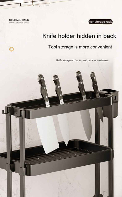 Multi-Layer Kitchen Storage Rack – Punch-Free Seasoning & Utensil Organiser