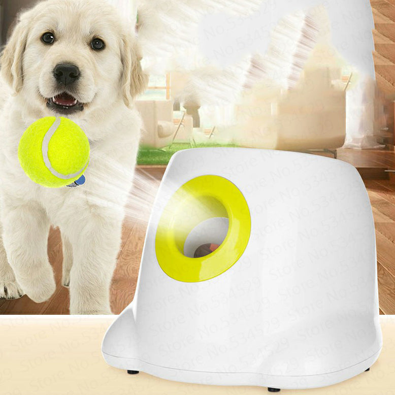 Automatic Dog Ball Launcher | Interactive Fetch Machine 3m–9m with Tennis Balls