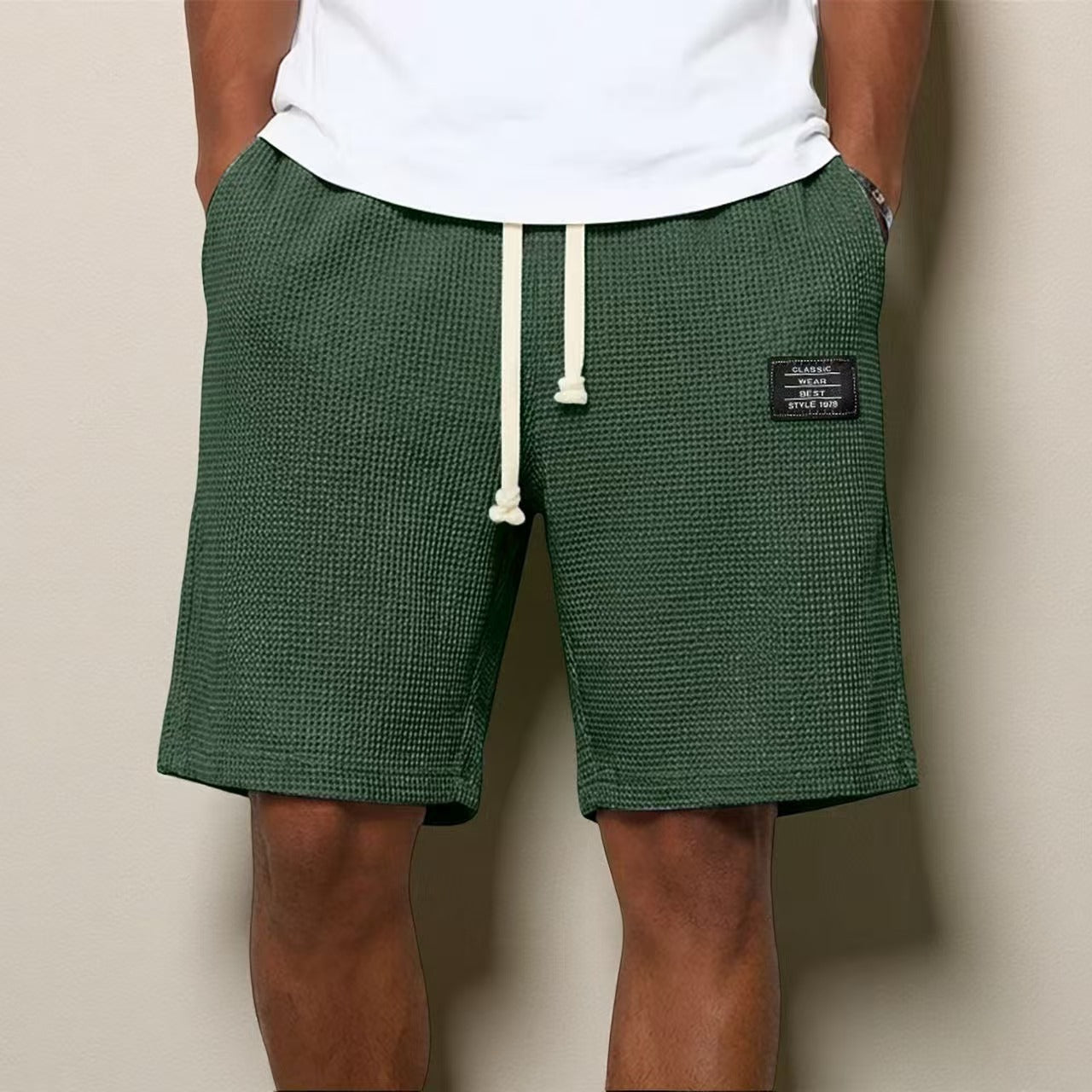 Men's Polyester Casual Sports Shorts | Relaxed Fit Solid Colour S-5XL