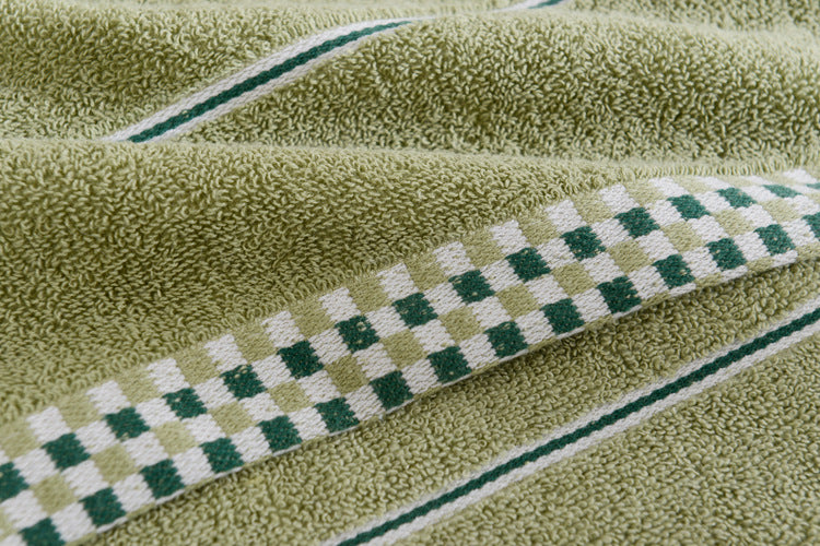 Houndstooth Cotton Face Towel | Soft & Absorbent