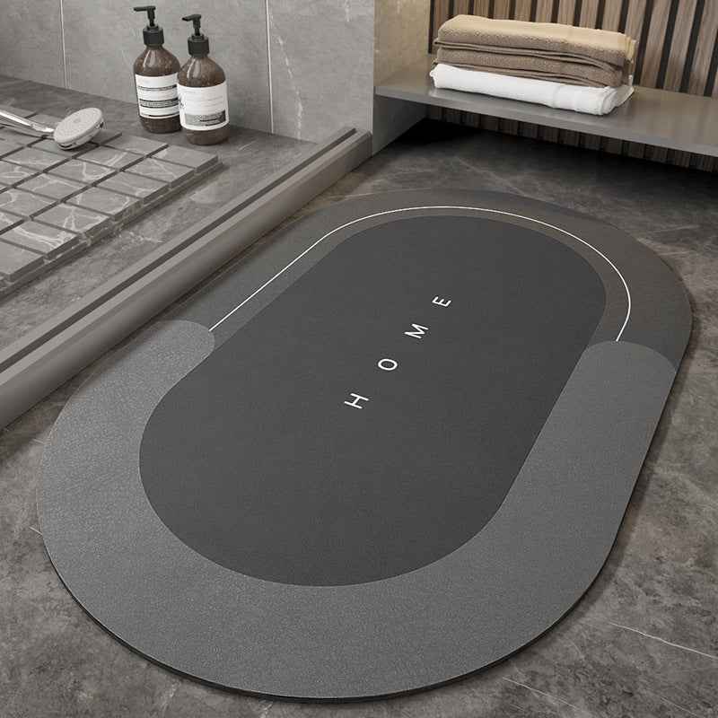 Soft Blended Bathroom Floor Mat – Non-Slip Bath Rug in Oval & Rectangle