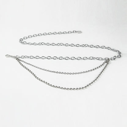 Women's Multilayer Waist Chain – Hip Hop Punk Body Jewellery, Gold & Silver