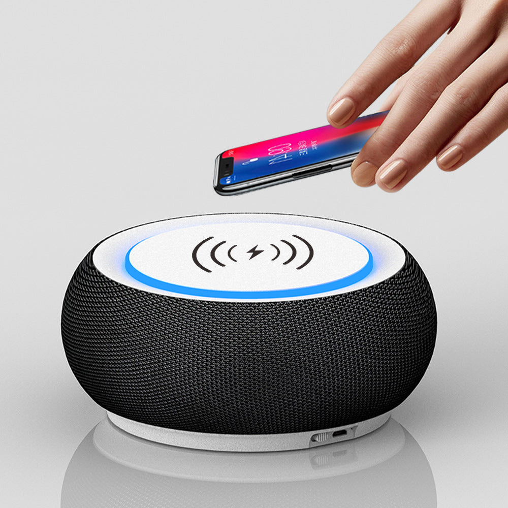 Wireless Bluetooth Speaker with Wireless Charging | 10–20W Dual Speakers | Black & White