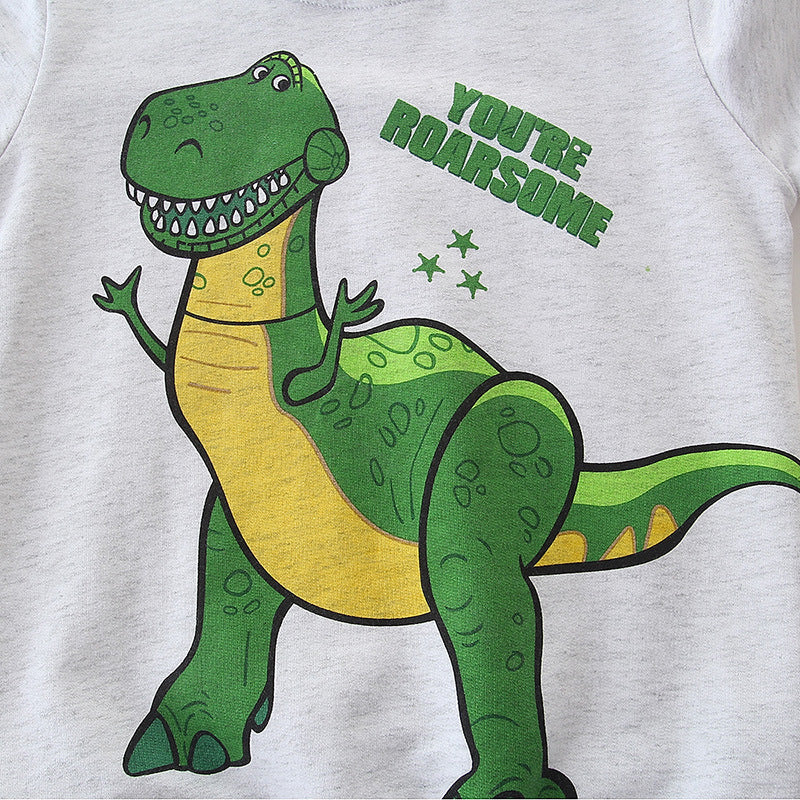 Boys 100% Cotton Dinosaur Print Long Sleeve Sweatshirt