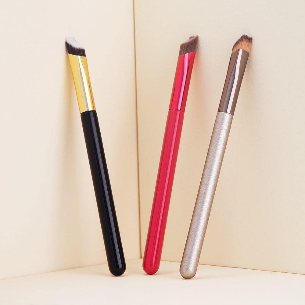 Precision Eyebrow Brush – Nylon Hair, Aluminium Handle, 3 Colours