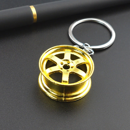 3D Wheel Hub Alloy Keychain | Car Modification Charm | JP Collections