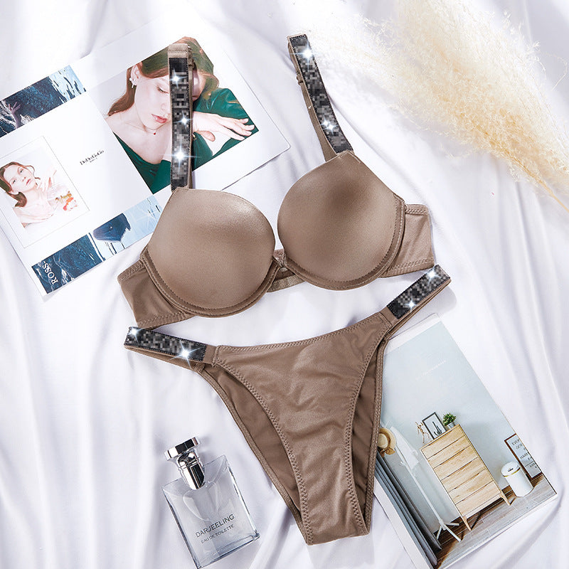 Diamante Embellished Bra and Knicker Set | 11 Colours