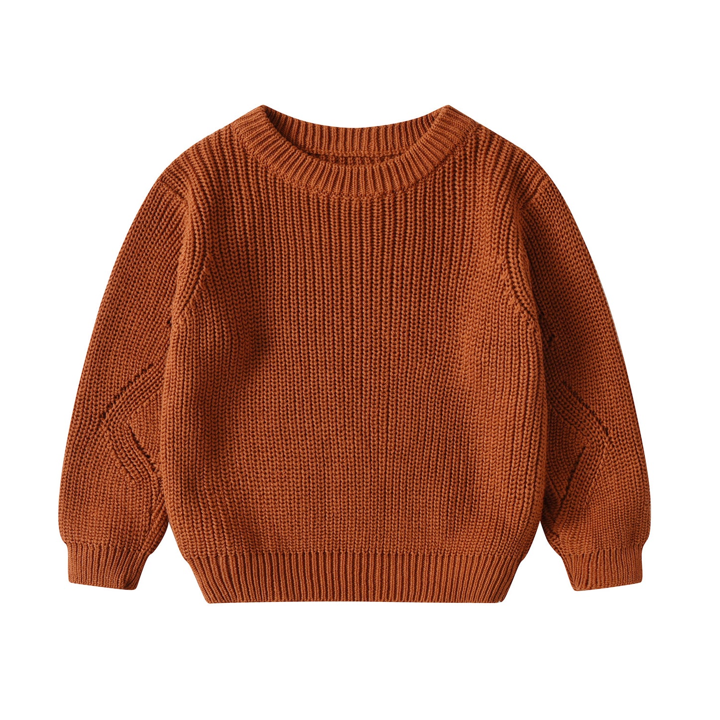Kids Solid Colour Cotton Knitted Pullover Sweater | Unisex Jumper