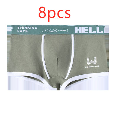 Men's Cotton Boxer Briefs Multi-Pack – Breathable Low-Waist Underwear