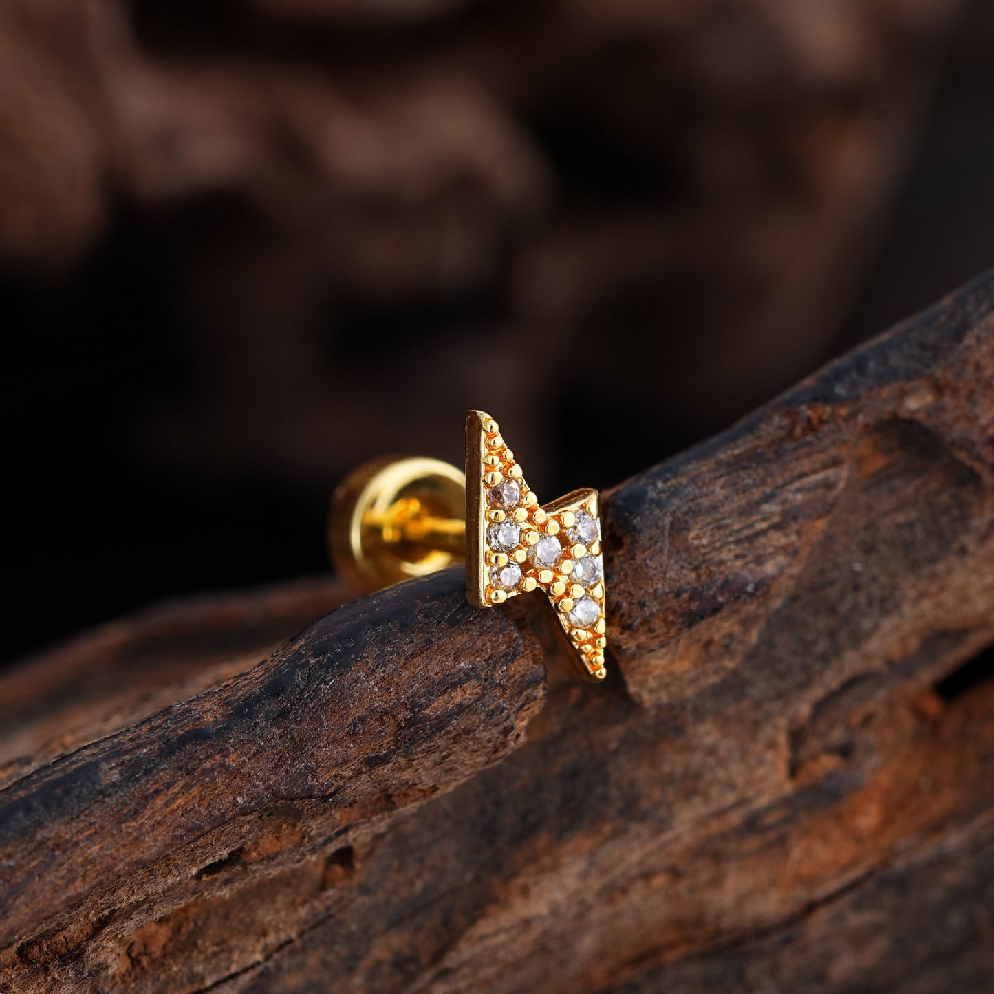 Micro-Set Zircon Ear Cuff | Minimalist Stainless Steel Single Ear Stud