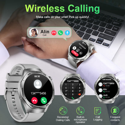 Smart Watch with Bluetooth Calling & Health Monitoring – Black & Silver