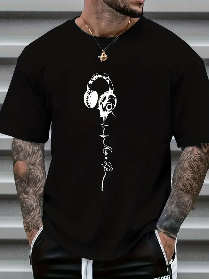 Men's Graphic Print T-Shirt – Loose Fit Pure Cotton | 10 Designs | Sizes S–3XL