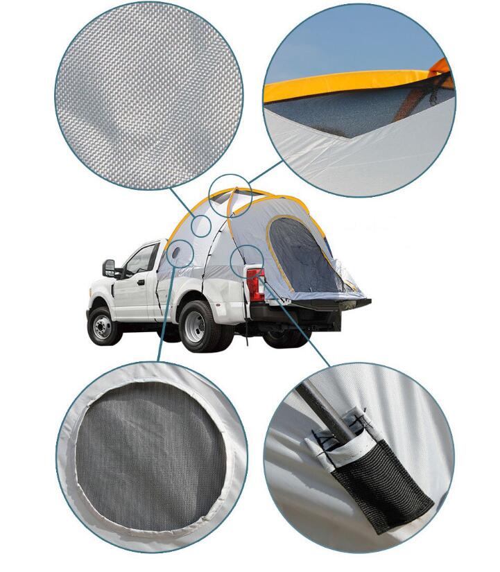 Car Boot Tailgate Shelter Tent – 4-Season 2 or 3 Person Outdoor Camping Tent Grey
