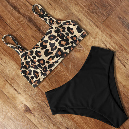 Women's High-Waist Bikini Set – 22 Colours, Bra & Shorts