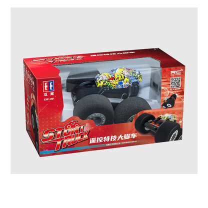 RC Stunt Truck Sponge Tyres - 2.4G Off-Road Remote Control Car LED Lighting Age 8+