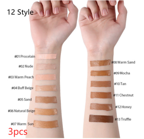 Oil-Control Liquid Foundation & Concealer – 13 Shades, Multi-Pack