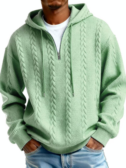 Men's Half-Zip Printed Hoodie – Loose Fit Pullover | 10 Styles | Sizes S–5XL