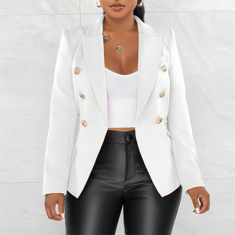 Women's Patchwork Button Blazer Jacket – 6 Colours | Sizes S–3XL