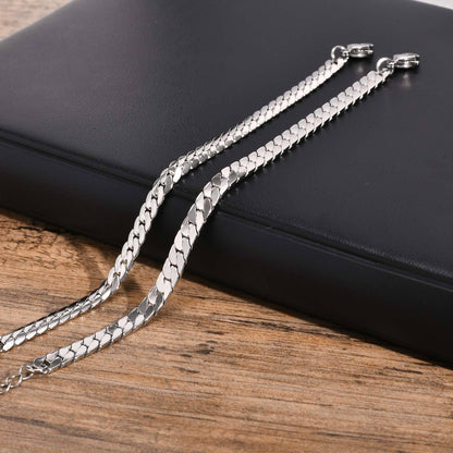 Men's Stainless Steel Chain Bracelet | 5.7mm & 6mm