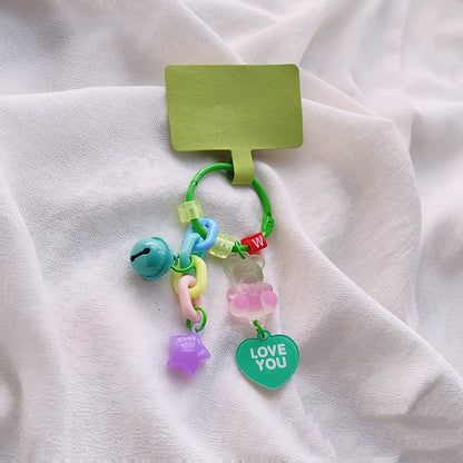 Frosted Two-Tone Acrylic Bear Keychain | 14 Colours