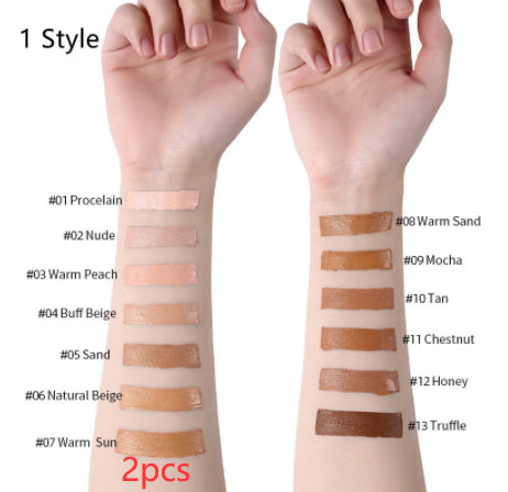 Oil-Control Liquid Foundation & Concealer – 13 Shades, Multi-Pack