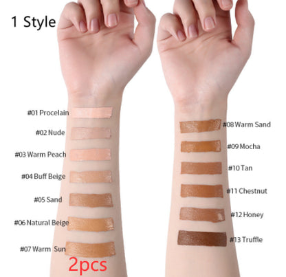 Oil-Control Liquid Foundation & Concealer – 13 Shades, Multi-Pack