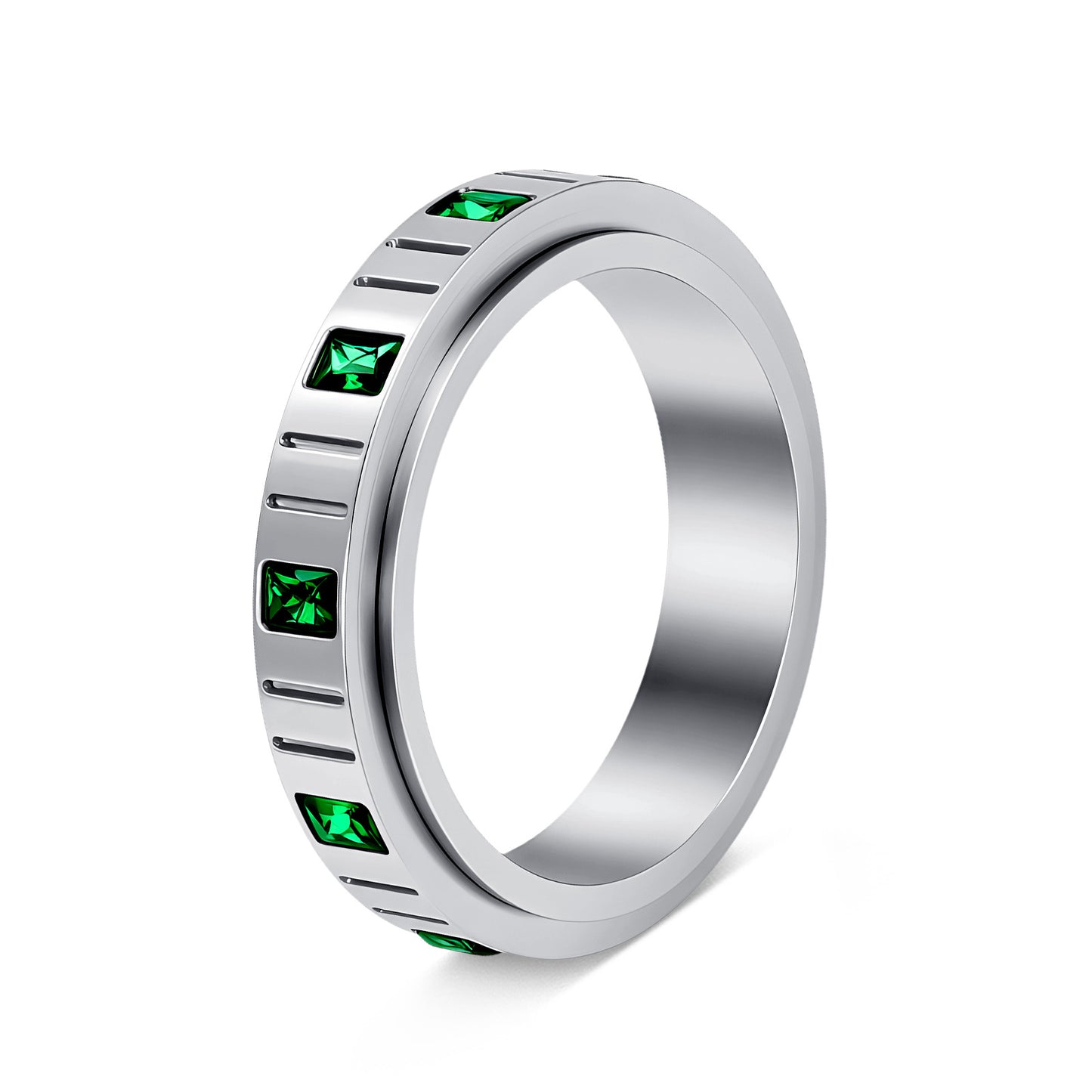 Diamond-Encrusted Stainless Steel Ring | Real Gold Plated Unisex Ring