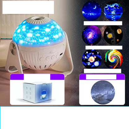 Galaxy Star Projector Night Light with Interchangeable Discs