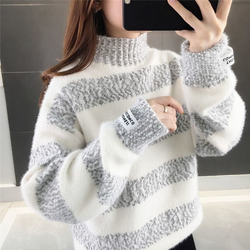 Abstract Modal Knit Off-Shoulder Sweater | Women's Knitwear