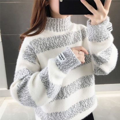 Abstract Modal Knit Off-Shoulder Sweater | Women's Knitwear