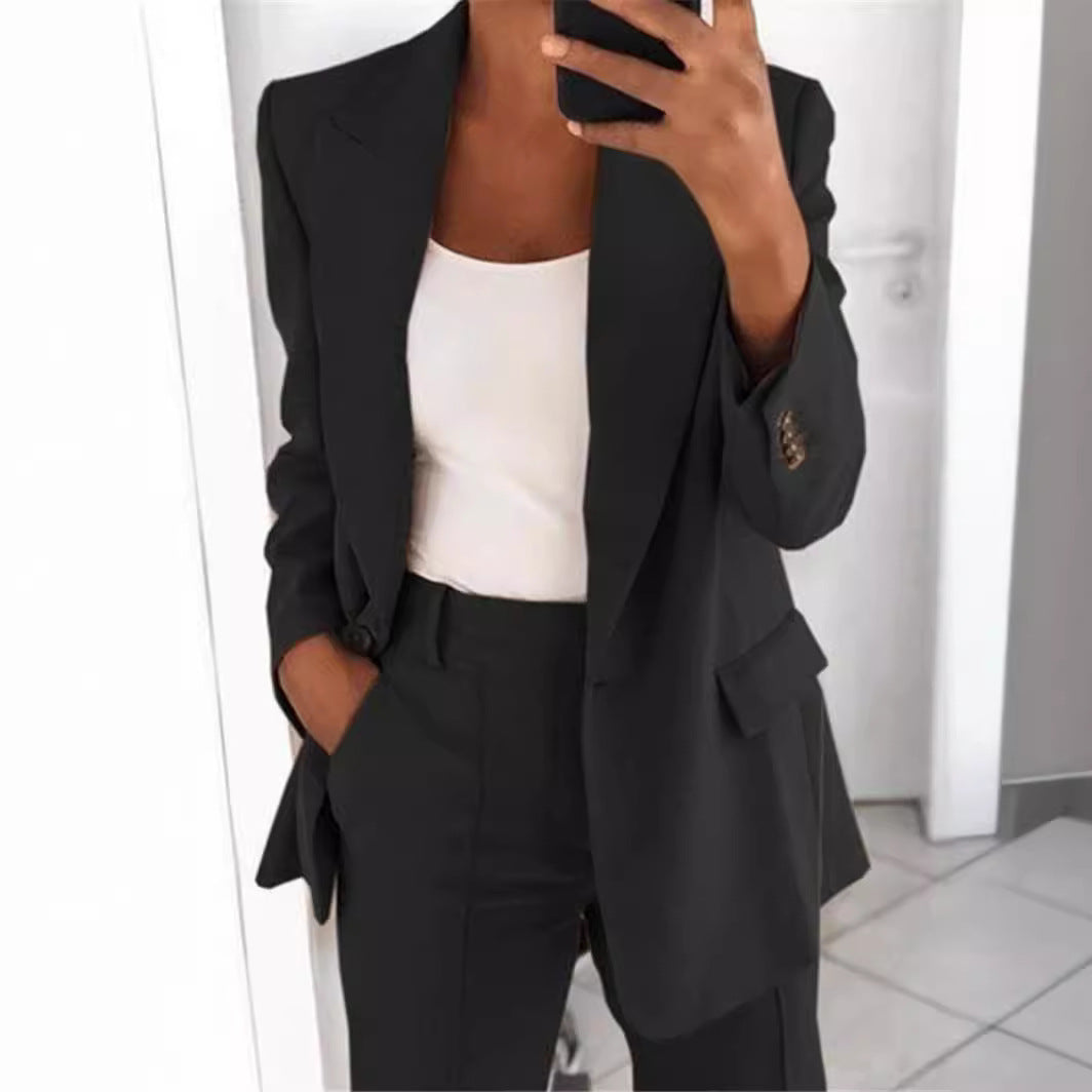 Women's Slim-Fit Professional Trousers | Patchwork Detail | S–5XL