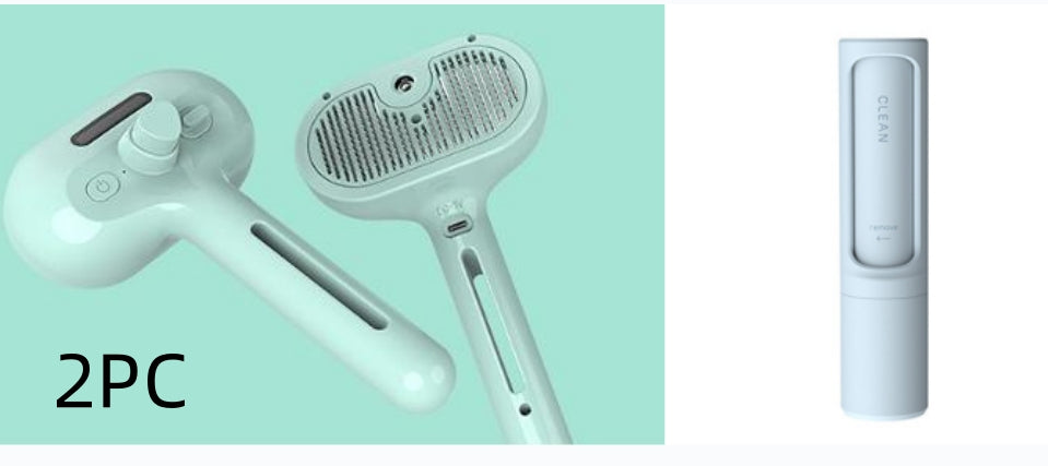 USB Rechargeable Self-Cleaning Pet Slicker Brush | Built-In Misting Spray