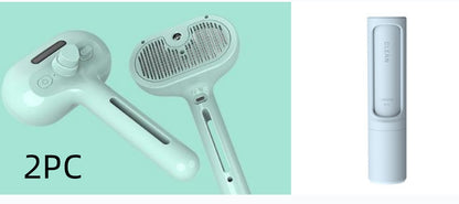 USB Rechargeable Self-Cleaning Pet Slicker Brush | Built-In Misting Spray