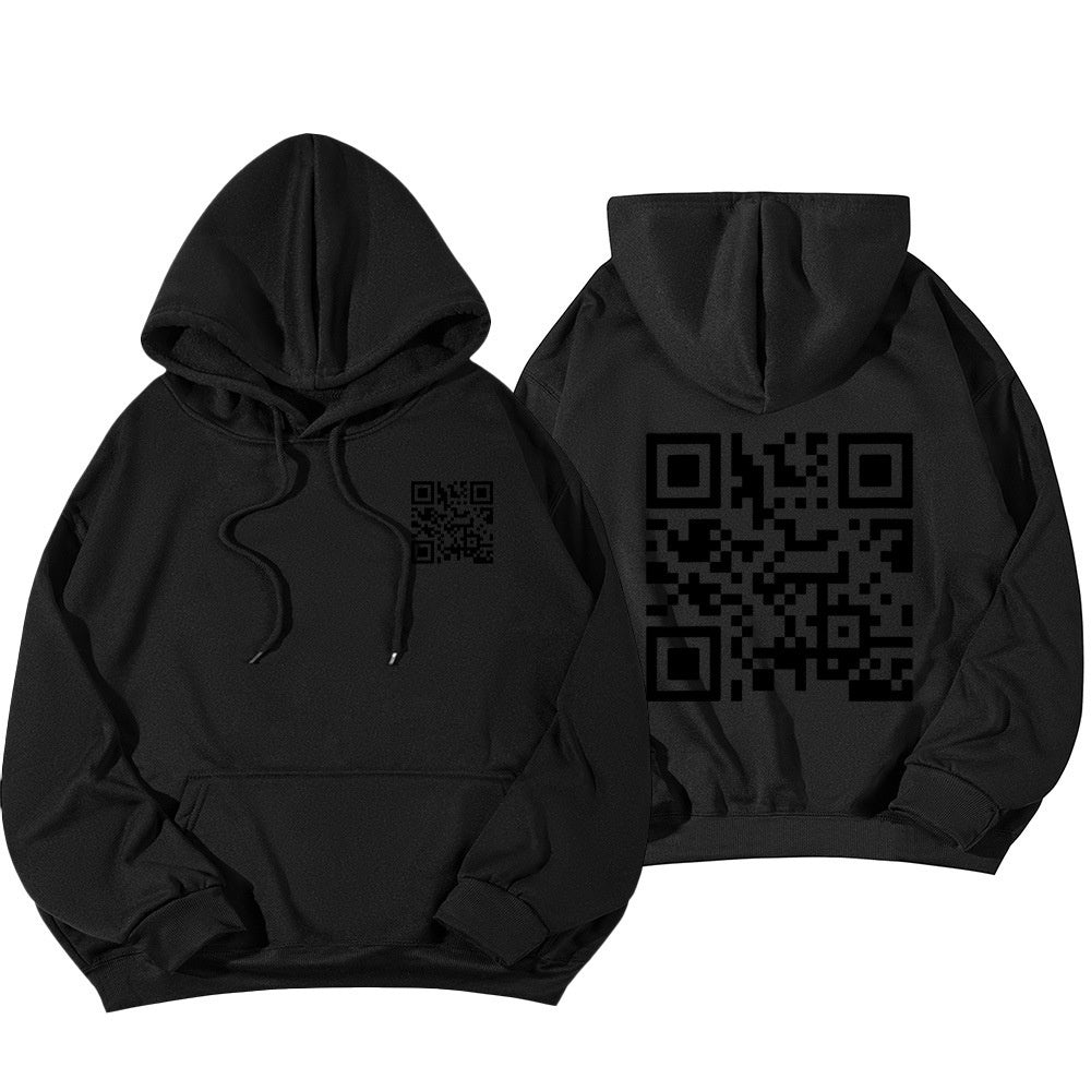 F K You QR Code Hoodie – Oversized Unisex Fleece-Lined | 10 Colours | Sizes XS–5XL