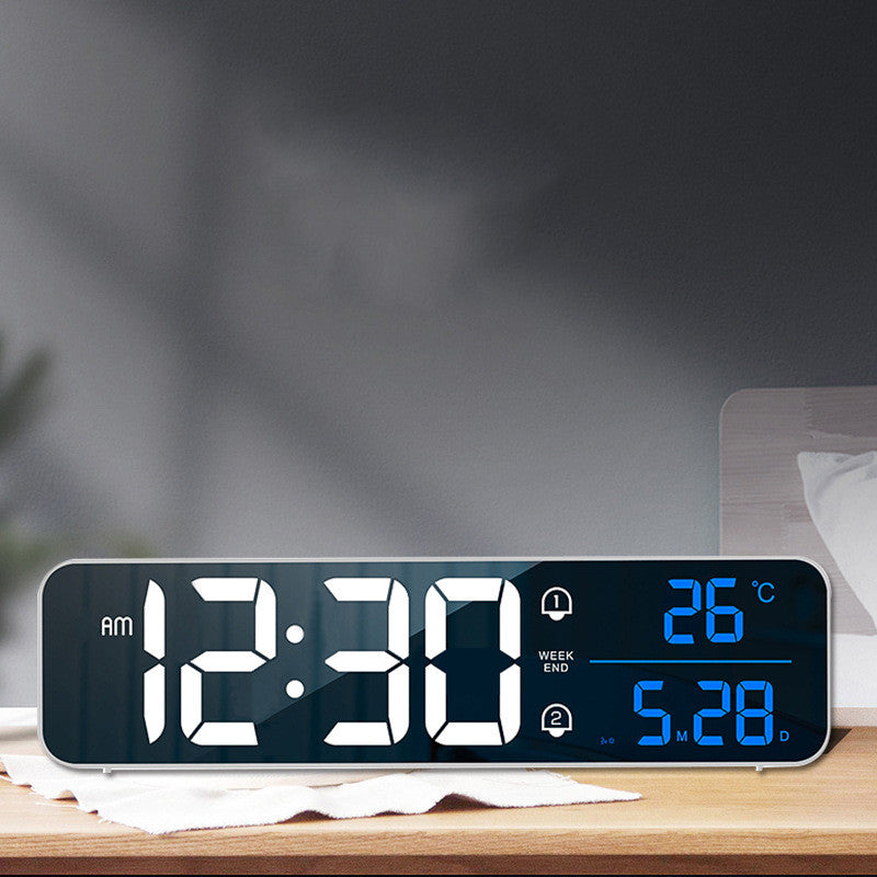 Digital LED Wall Clock with Alarm | Square Design